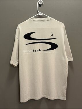 Travis Scott x Jordan / Cream Short-Sleeve Graphic Tee with Black Logo